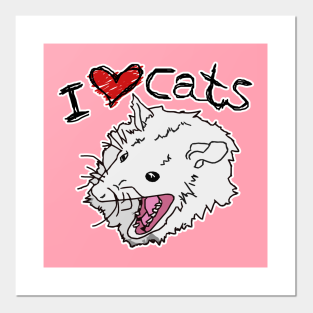 i love cats posters and art